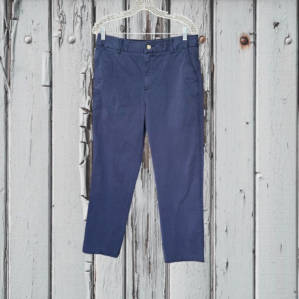 Coldwater Creek Cotton Chino Pants Navy Blue Size 8 - Picture 11 of 14
